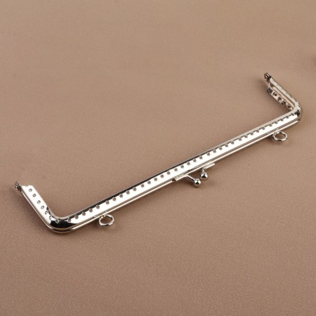 Farmoire sewing "rectangle", with mounts, 20 × 6 cm, silver color