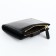Women's wallet on the button, black color
