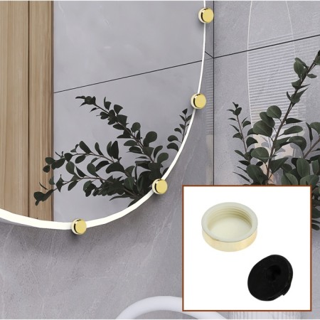 Tundra mirror holder, d = 25 mm, without drilling, gold, plastic, 4 pcs.-1