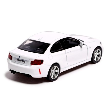 Metal machine BMW M2 Coupe, 1:32, inertia, doors open, white color-2