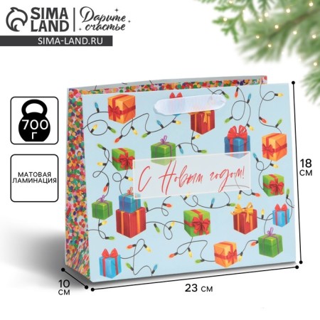 Laminated horizontal “Surprise inside”, MS 18 x 23 x 10 cm, New Year
