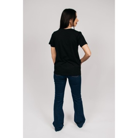Female T -shirt, size 48, black color-1