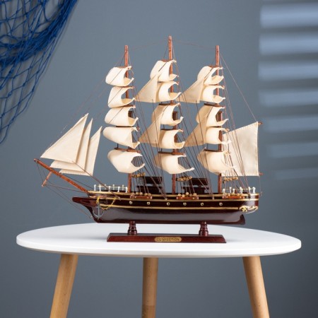 Souvenir medium -sized "three -year -old" ship, beige sails, 49 x 42 x 8 cm-9
