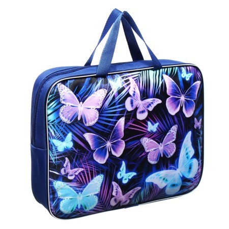 Folder with handles textile A4, 350 x 270 x 70 mm, calligrata "butterflies"-6