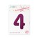 Foil ball 32 "Number 4", individual packaging, pink color