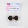 A set of metal buttons on the leg, d = 27 mm, 2 pcs, color, gold/black