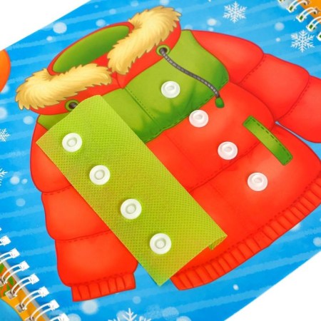 Книга-картинка картонная «Одеваемся вместе. Времена года»-4