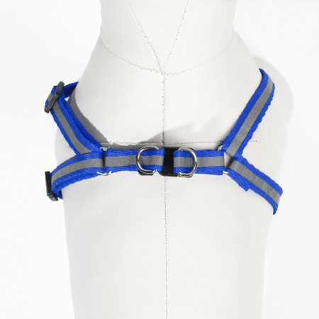 A set with a reflective tape, a collar 120 x 1 cm, OG 26-40 cm, blue-6