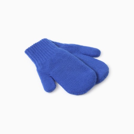Double children's mittens, blue color, river 14