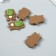 Decor for creativity Plastic "Brown Bear with a loop" 0.8x2.3x2.8 cm