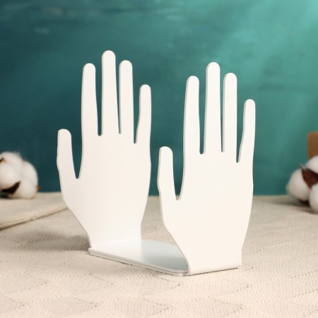 Holder for the books "Hands" set 2pcs, 12.7x8.9x15.4cm, white-1
