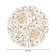 Gablip on the table "Tulips as a gift", round, Saten, d = 150 cm