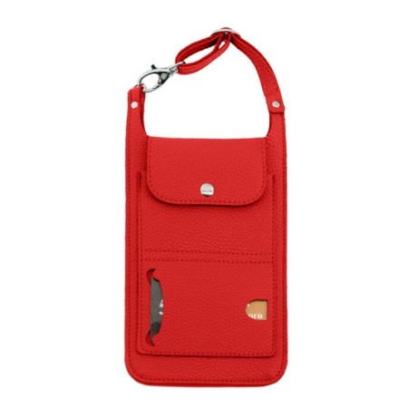 Bag, artificial leather, red 11.5x0.5x25 cm