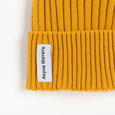 Children's hat, mustard color, size 50-54-1