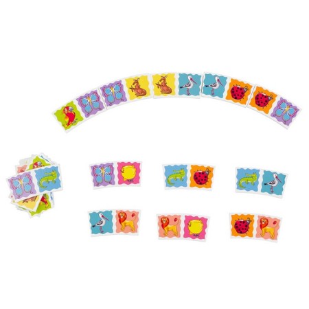 Developing game "A little animals, bugs and various birds. Circle domino "-2