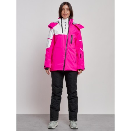 Ski costume is women's winter, size 48, pink color-3