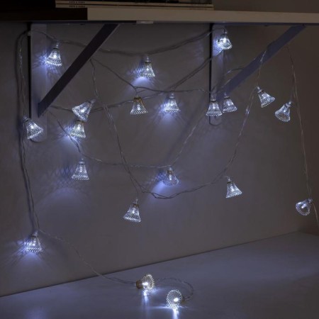 Garland “thread” 4 m with nozzles “bell”, IP20, transparent thread, 20 LED, white glow, 8 modes, 220 V-2