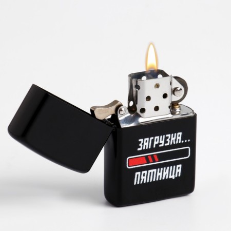 Lighter gasoline "Loading Friday", black-1