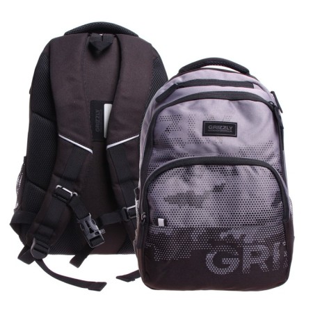 Youth backpack 45 x 32 x 23 cm, ergonomic back, laptop department, Grizzly
