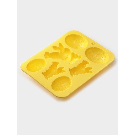Baking uniform “Easter”, silicone, 7 cells, 18.5 × 14.5 × 2.5 cm, yellow-3