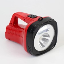 Flight battery flashlight, 2 W+3 W, 800 mAh, 11 x 18 cm, red