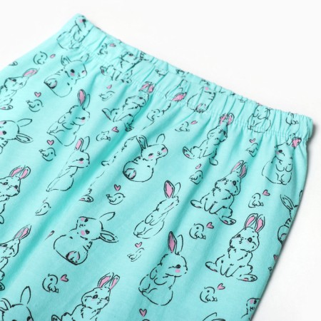Pajamas for girls, mint color, height 110-3