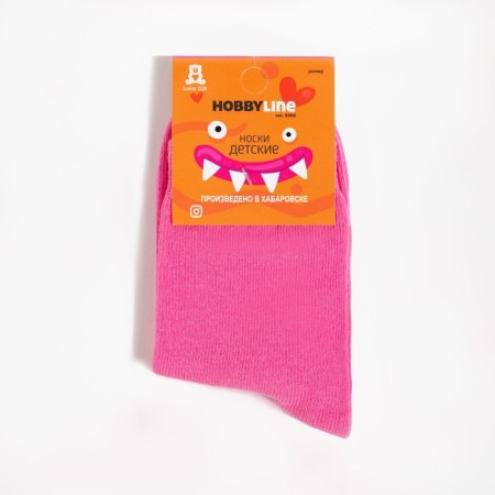 Junior children's socks, pink color, size 16-4