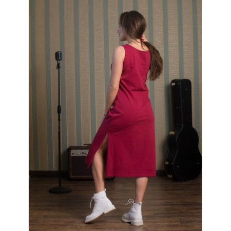 Female dress, size 52, burgundy color-2