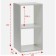 Rabbage No. 3 Dice Cube 2 sections, 360x320x705, white
