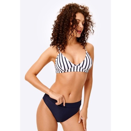 Female bathing suit, size l, dark blue color-3