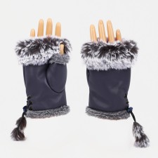 Mittens female, dimensionless, with insulation, color gray color