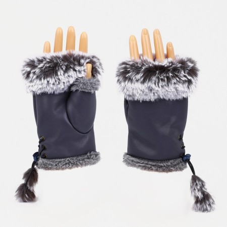 Mittens female, dimensionless, with insulation, color gray color