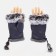 Mittens female, dimensionless, with insulation, color gray color