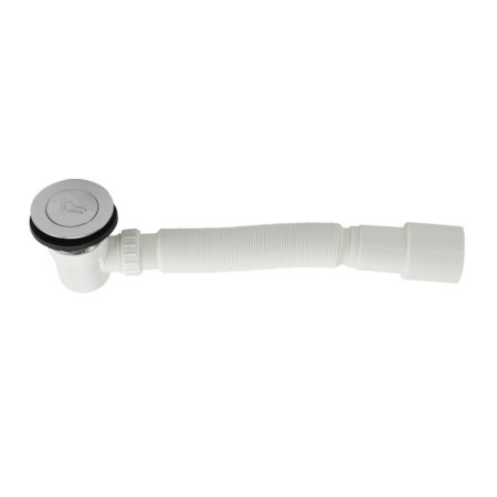 Syphon for shower pallet "Sanax" 8729, automatic, with corrugation 370-900 mm, dry water survey