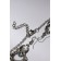 Set 2 items: earrings, necklace "India" Flora and fauna, blue color in black silver, 32 cm