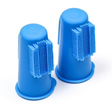 A set of bilateral rubber attacks for brushing animal teeth, 2 pcs, mix of flowers-2