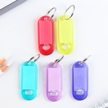 Key keychain, Set "Geometry" 24 pcs, 3.5 x 8 cm-1
