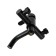 Bath mixer Zein Z3491, curved spout, shower set, stainless steel, black