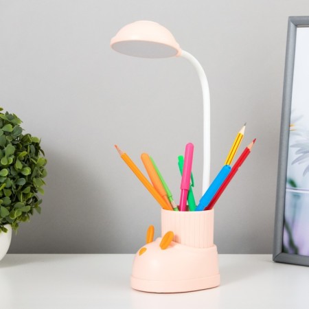 Table lamp "Boat Hare" LED 3 modes 3W USB Organizer Pink 8x11x31 cm Risalux-5