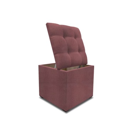 Puff with a lid and weighting, 400 × 400 × 420 mm, Savana plus matting, Dimrose color-2