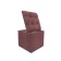 Puff with a lid and weighting, 400 × 400 × 420 mm, Savana plus matting, Dimrose color