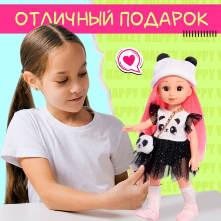 Classic doll "Honey: Pandochka", in a dress and hat-3