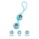 Vaginal balls L’Eroina by Toyfa Futa, silicone, blue color, 11 cm