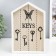 Hooks decorative wood "house with keys" white 24x16x2 cm
