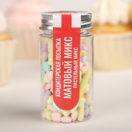 Confectionery Sprinking "Matte Mix", pastel, 50 g-1