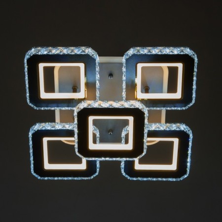 Luer with PDU "Mia" 5XLED 150W 3000-6000K RGB black 38x38x14cm-4