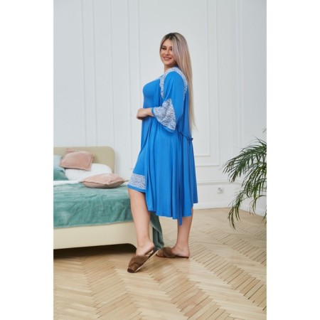 Female suit, size 54, blue color-3