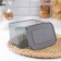 Container for freezing and storage of products "Crystal", 1.7 l, 18 × 12.5 × 11 cm, color black