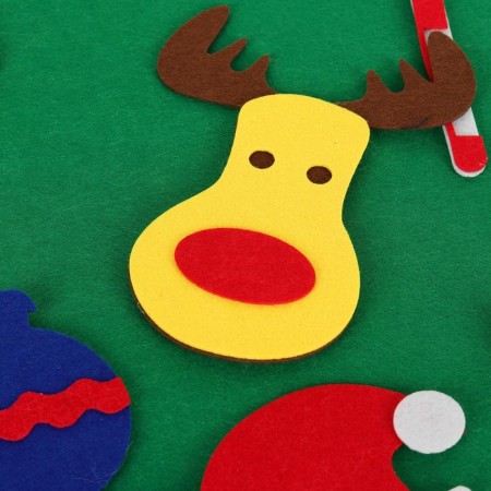The game of felt "Christmas tree", Velcro decorations, size 95 × 70 cm-2
