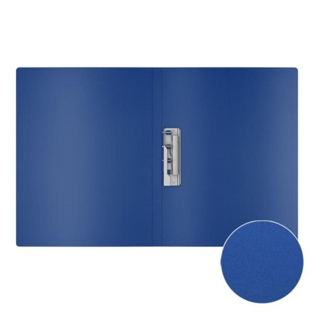 Folder with A4 clamp, 400 μm, spine 17 mm, Erichkrause Matt Classic, up to 160 sheets, blue-1